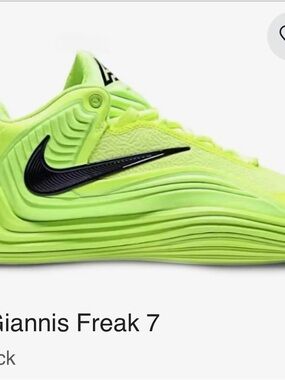 Nike Volt Green and Black Low-Top Basketball Shoe